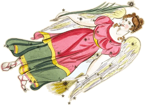 Virgo, the Maiden, as drawn in Urania's Mirror, 1825